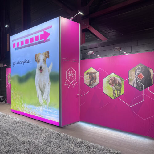 LED TEXTIELFRAME BEURSSTAND