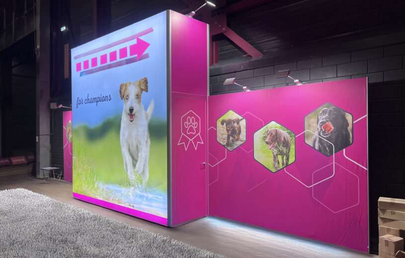 LED TEXTIELFRAME BEURSSTAND