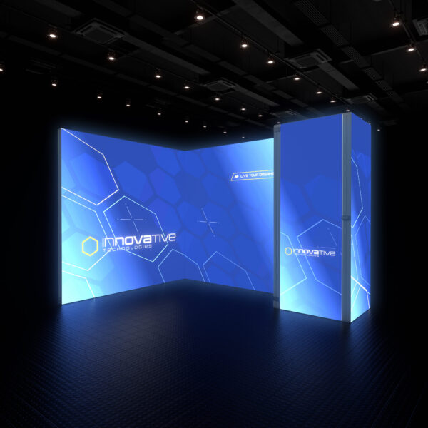 LED Flexframe Brightbox hoekstand 6x2 met berging